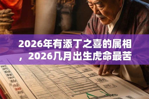 2026年有添丁之喜的属相,2026几月出生虎命最苦? 2026年有添丁之喜的属相,2026几月出生虎命最苦?