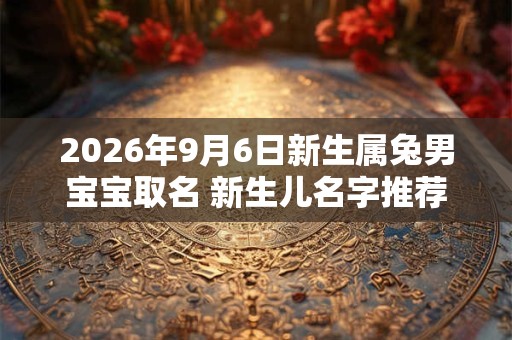 2026年9月6日新生属兔男宝宝取名 新生儿名字推荐 2026年9月6日新生属兔男宝宝取名 新生儿名字推荐