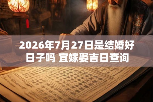 2026年7月27日是结婚好日子吗 宜嫁娶吉日查询 2026年7月27日是结婚好日子吗 宜嫁娶吉日查询