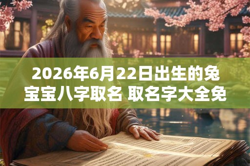 2026年6月22日出生的兔宝宝八字取名 取名字大全免费查询