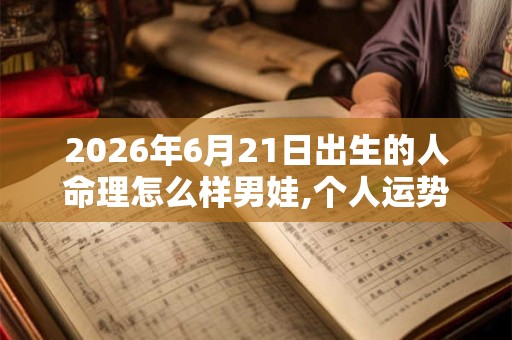 2026年6月21日出生的人命理怎么样男娃,个人运势好不好 2026年6月21日出生的人命理怎么样男娃,个人运势好不好