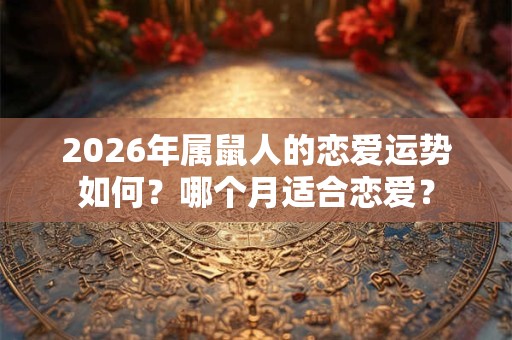2026年属鼠人的恋爱运势如何?哪个月适合恋爱? 2026年属鼠人的恋爱运势如何?哪个月适合恋爱?