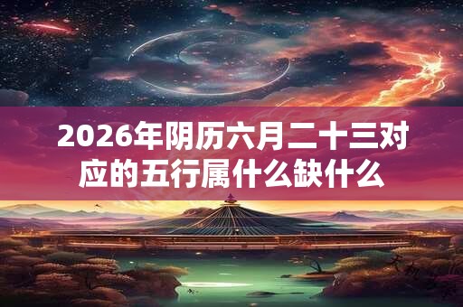 2026年阴历六月二十三对应的五行属什么缺什么 2026年阴历六月二十三对应的五行属什么缺什么