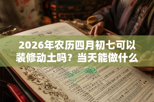 2026年农历四月初七可以装修动土吗?当天能做什么? 2026年农历四月初七可以装修动土吗?当天能做什么?