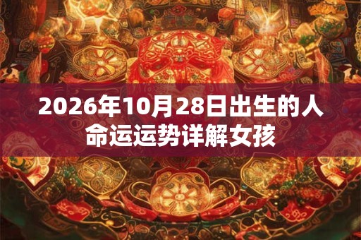 2026年10月28日出生的人命运运势详解女孩