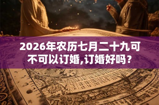 2026年农历七月二十九可不可以订婚,订婚好吗？