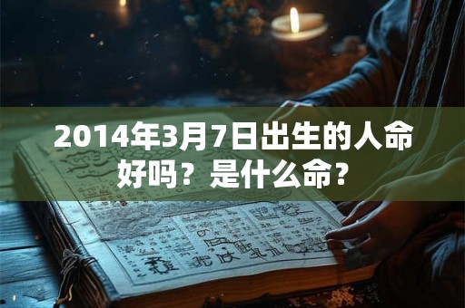2014年3月7日出生的人命好吗?是什么命? 2014年3月7日出生的人命好吗?是什么命?