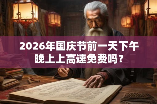 2026年国庆节前一天下午晚上上高速免费吗? 2026年国庆节前一天下午晚上上高速免费吗?