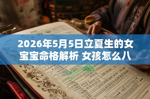 2026年5月5日立夏生的女宝宝命格解析 女孩怎么八字取名