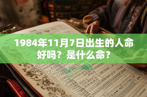 1984年11月7日出生的人命好吗？是什么命？