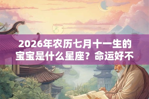 2026年农历七月十一生的宝宝是什么星座？命运好不好？
