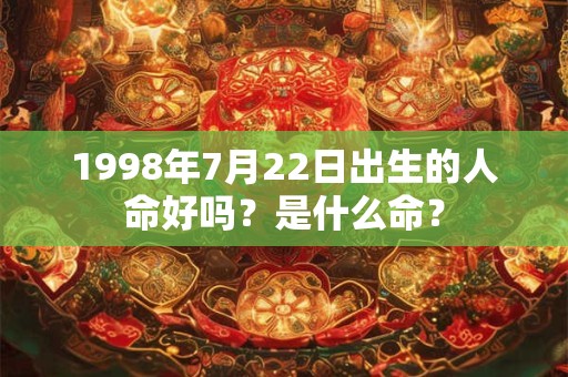 1998年7月22日出生的人命好吗？是什么命？