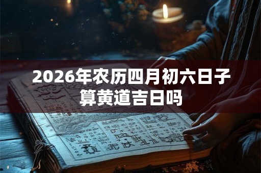 2026年农历四月初六日子算黄道吉日吗