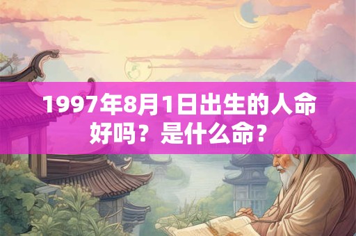1997年8月1日出生的人命好吗?是什么命? 1997年8月1日出生的人命好吗?是什么命?