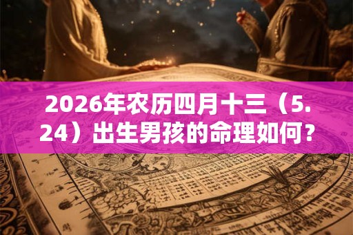 2026年农历四月十三(5.24)出生男孩的命理如何? 2026年农历四月十三(5.24)出生男孩的命理如何?