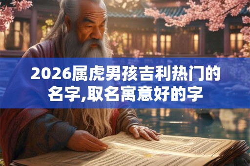 2026属虎男孩吉利热门的名字,取名寓意好的字