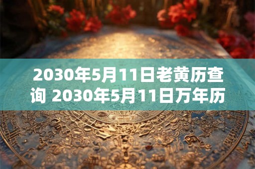2030年5月11日老黄历查询 2030年5月11日万年历黄道吉日
