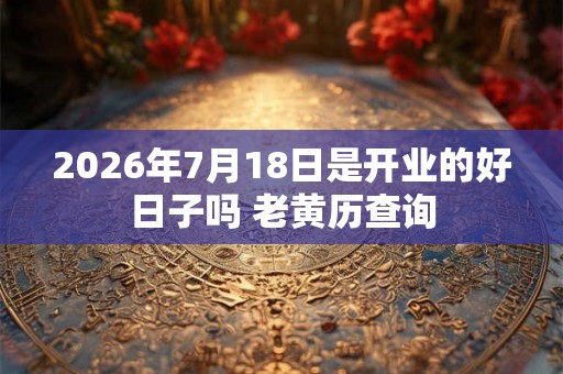 2026年7月18日是开业的好日子吗 老黄历查询 2026年7月18日是开业的好日子吗 老黄历查询