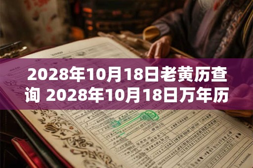 2028年10月18日老黄历查询 2028年10月18日万年历黄道吉日