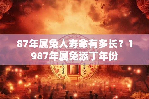 87年属兔人寿命有多长？1987年属兔添丁年份