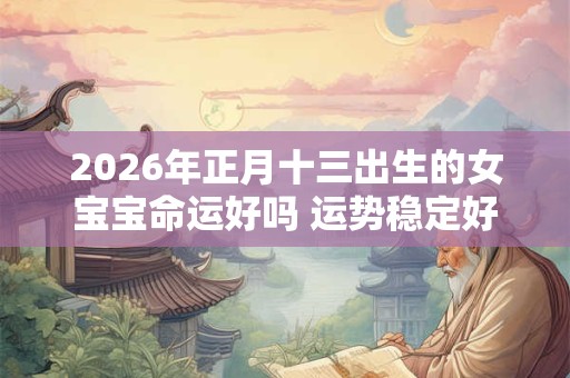 2026年正月十三出生的女宝宝命运好吗 运势稳定好运不断
