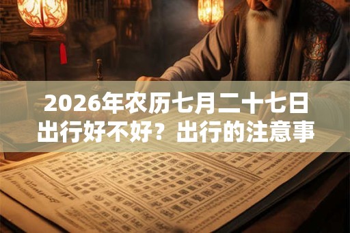 2026年农历七月二十七日出行好不好？出行的注意事项