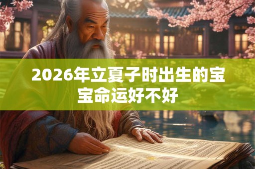 2026年立夏子时出生的宝宝命运好不好 2026年立夏子时出生的宝宝命运好不好
