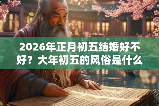 2026年正月初五结婚好不好？大年初五的风俗是什么？