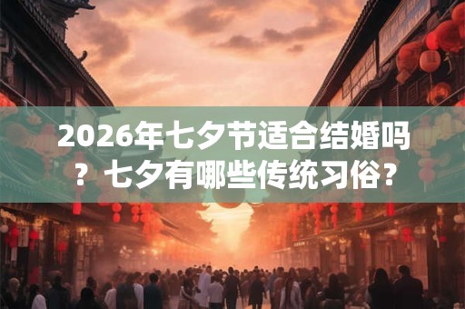 2026年七夕节适合结婚吗？七夕有哪些传统习俗？