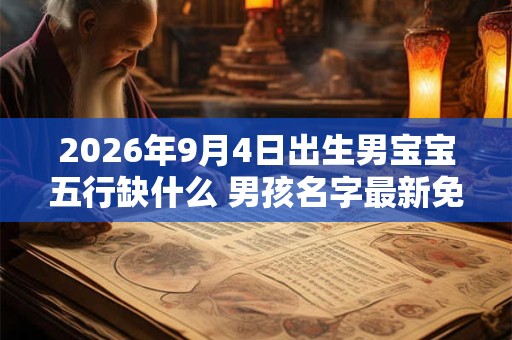 2026年9月4日出生男宝宝五行缺什么 男孩名字最新免费版