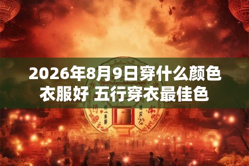 2026年8月9日穿什么颜色衣服好 五行穿衣最佳色 2026年8月9日穿什么颜色衣服好 五行穿衣最佳色