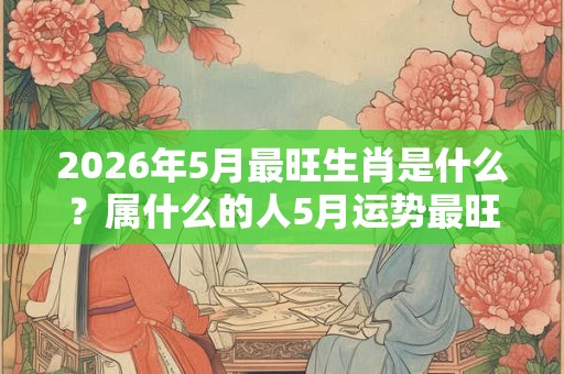 2026年5月最旺生肖是什么?属什么的人5月运势最旺 2026年5月最旺生肖是什么?属什么的人5月运势最旺