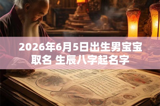 2026年6月5日出生男宝宝取名 生辰八字起名字