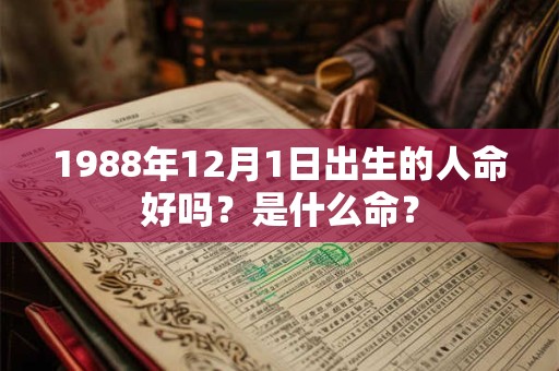 1988年12月1日出生的人命好吗？是什么命？
