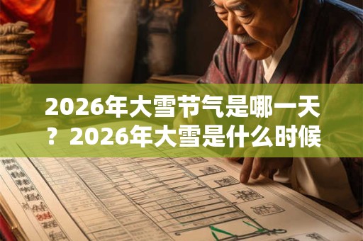 2026年大雪节气是哪一天？2026年大雪是什么时候？