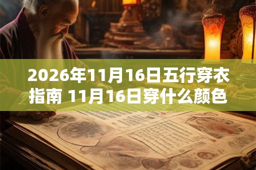 2026年11月16日五行穿衣指南 11月16日穿什么颜色的衣服