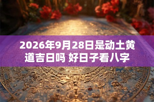 2026年9月28日是动土黄道吉日吗 好日子看八字