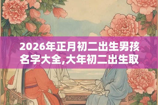 2026年正月初二出生男孩名字大全,大年初二出生取名