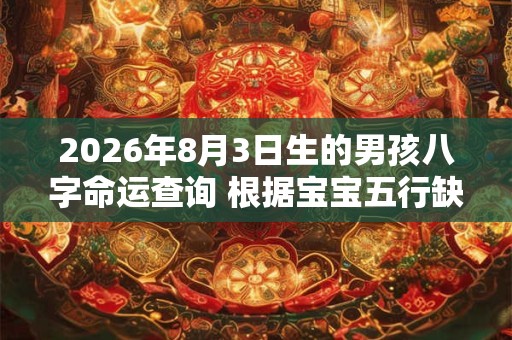 2026年8月3日生的男孩八字命运查询 根据宝宝五行缺失起名字 2026年8月3日生的男孩八字命运查询 根据宝宝五行缺失起名字