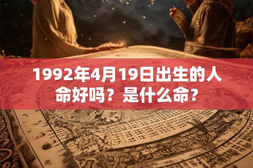 1992年4月19日出生的人命好吗?是什么命? 1992年4月19日出生的人命好吗?是什么命?