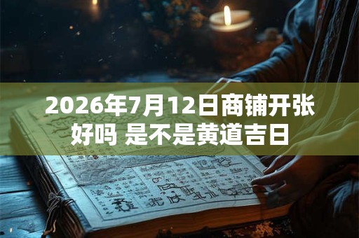 2026年7月12日商铺开张好吗 是不是黄道吉日