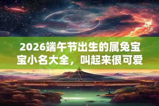 2026端午节出生的属兔宝宝小名大全，叫起来很可爱的乳名