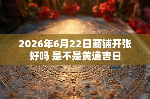 2026年6月22日商铺开张好吗 是不是黄道吉日 2026年6月22日商铺开张好吗 是不是黄道吉日