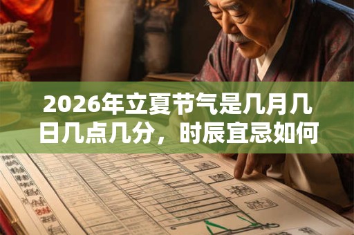 2026年立夏节气是几月几日几点几分,时辰宜忌如何? 2026年立夏节气是几月几日几点几分,时辰宜忌如何?