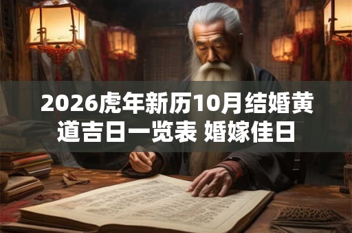 2026虎年新历10月结婚黄道吉日一览表 婚嫁佳日