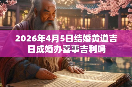 2026年4月5日结婚黄道吉日成婚办喜事吉利吗