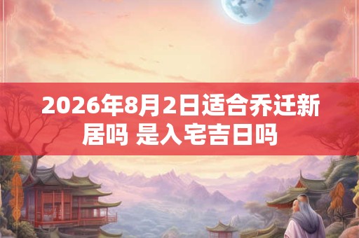 2026年8月2日适合乔迁新居吗 是入宅吉日吗 2026年8月2日适合乔迁新居吗 是入宅吉日吗
