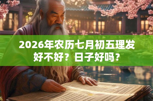 2026年农历七月初五理发好不好？日子好吗？