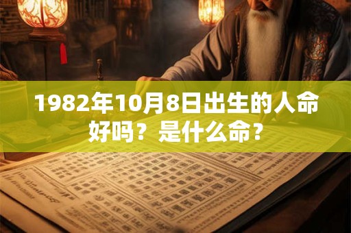 1982年10月8日出生的人命好吗?是什么命? 1982年10月8日出生的人命好吗?是什么命?