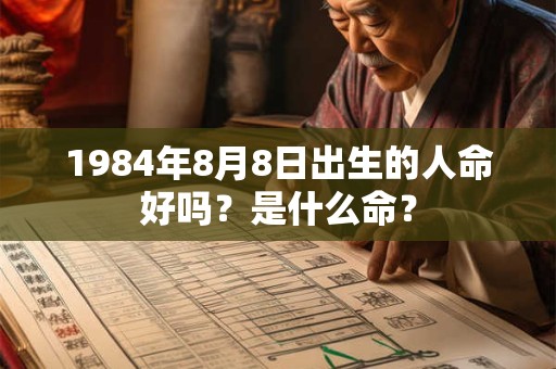 1984年8月8日出生的人命好吗？是什么命？